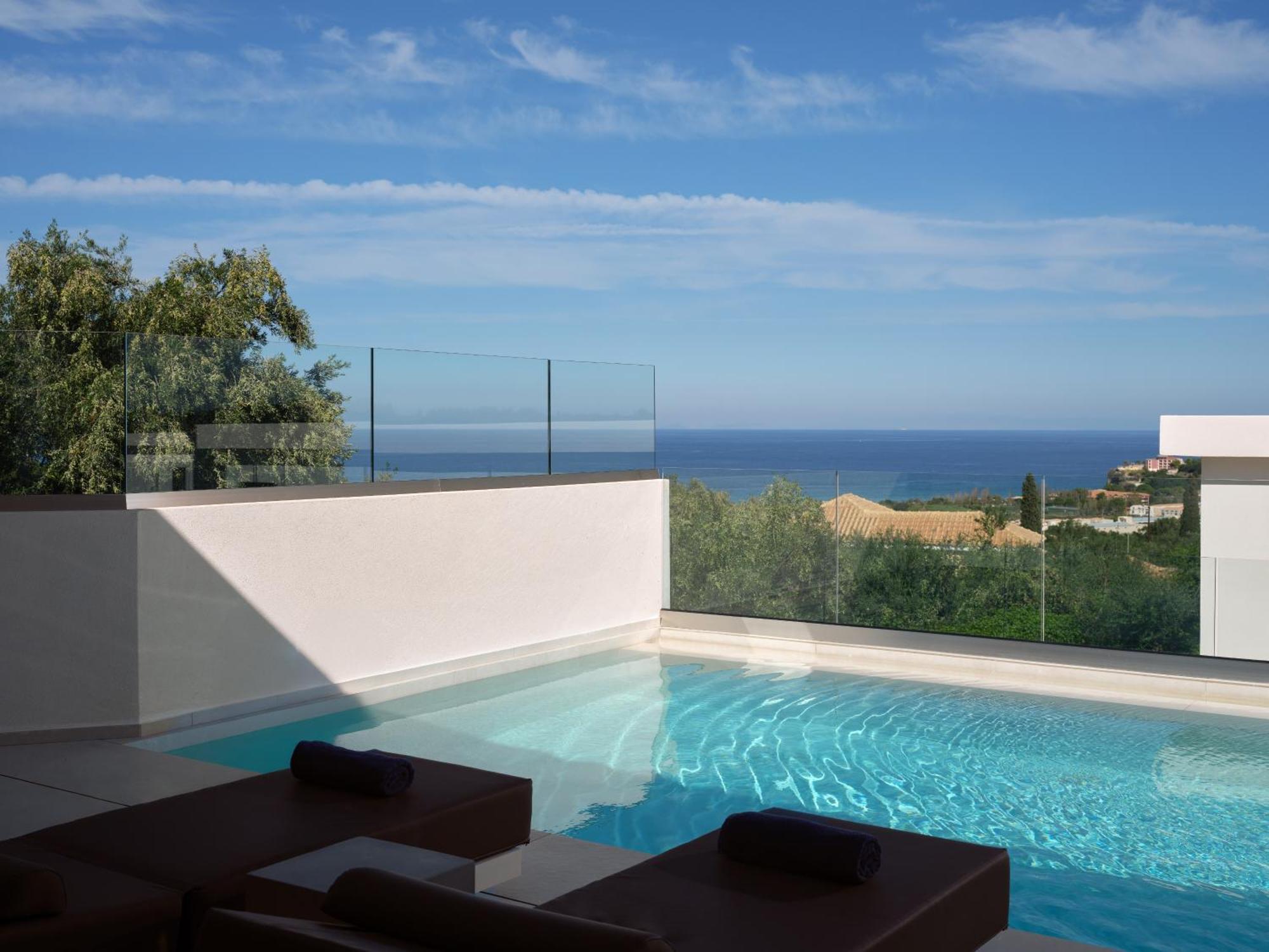 Heated Private Pool Suite with Side Sea View